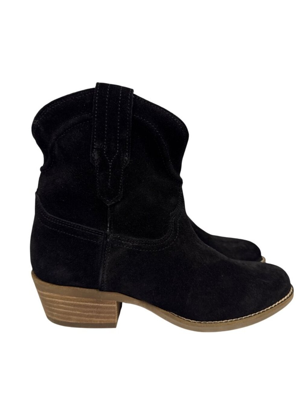 Dingo Tumbleweed D1561 Black Western Ankle Boots Women's 6M NWOB Leather Pull On
